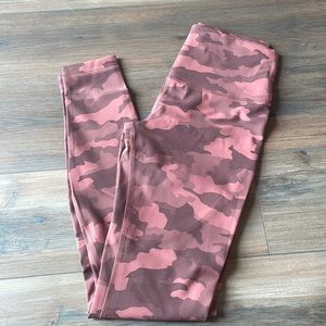 pink heritage camo lululemon wunder train leggings